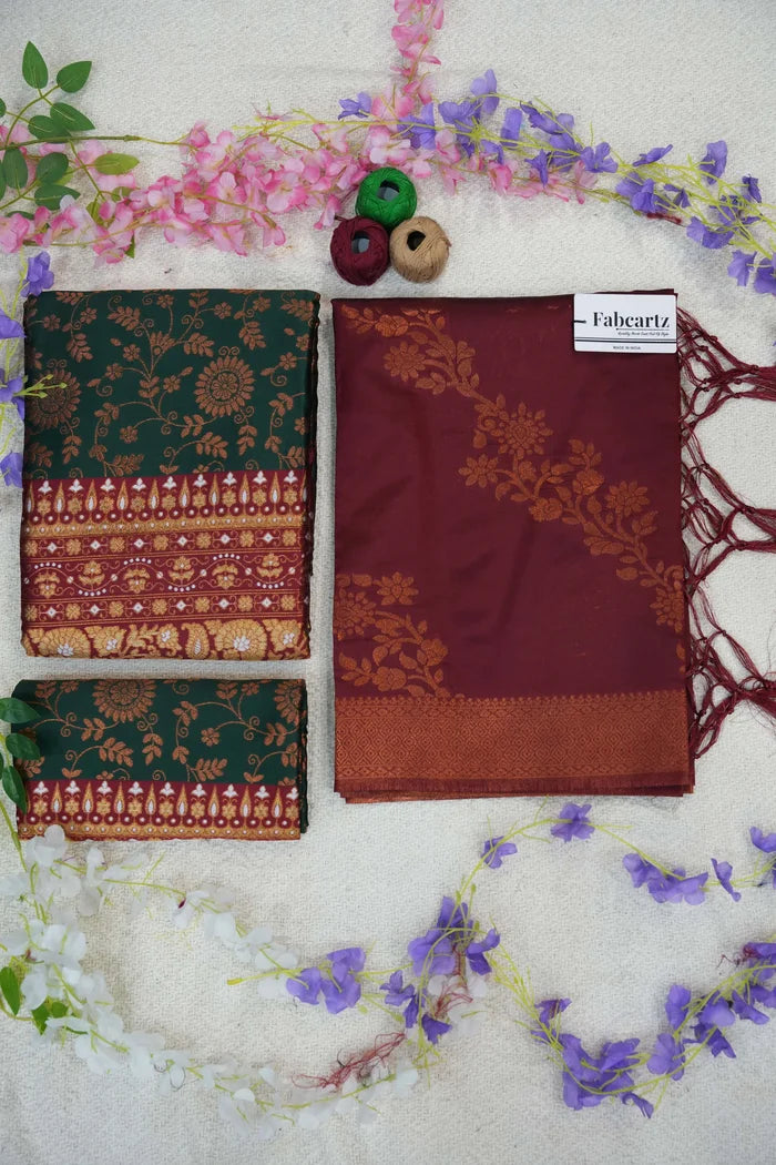 దక్షిణ భారత పండుగ సాంప్రదాయ హాఫ్ చీర (ఛవి)