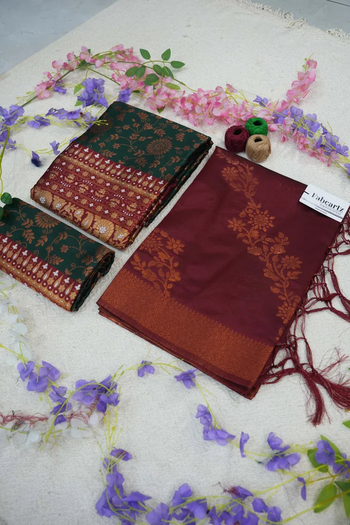 దక్షిణ భారత పండుగ సాంప్రదాయ హాఫ్ చీర (ఛవి)