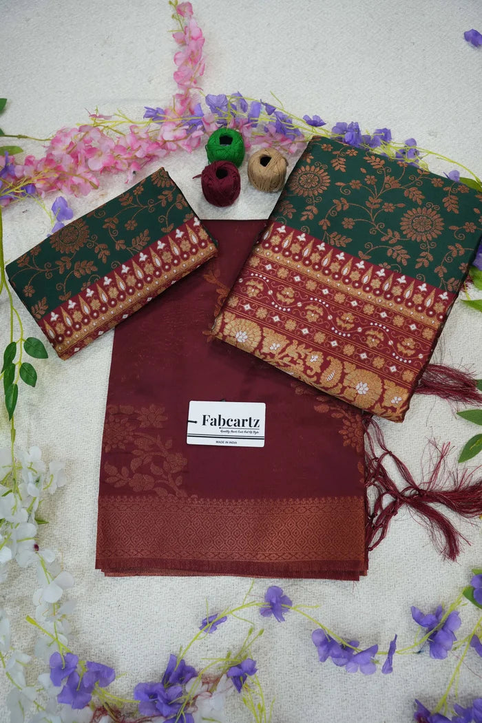 దక్షిణ భారత పండుగ సాంప్రదాయ హాఫ్ చీర (ఛవి)