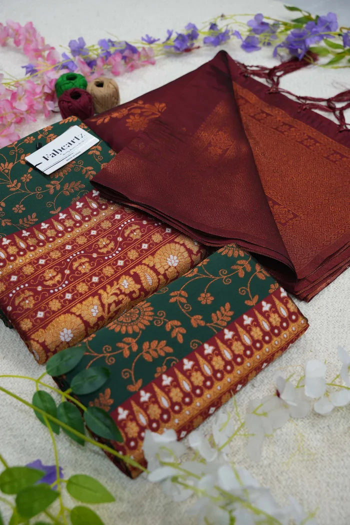 దక్షిణ భారత పండుగ సాంప్రదాయ హాఫ్ చీర (ఛవి)