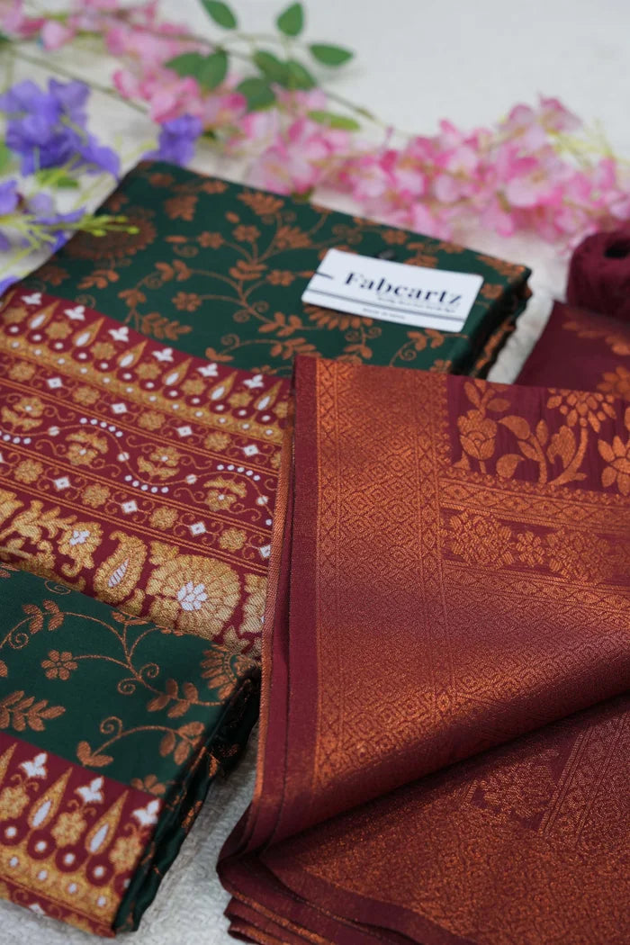 దక్షిణ భారత పండుగ సాంప్రదాయ హాఫ్ చీర (ఛవి)