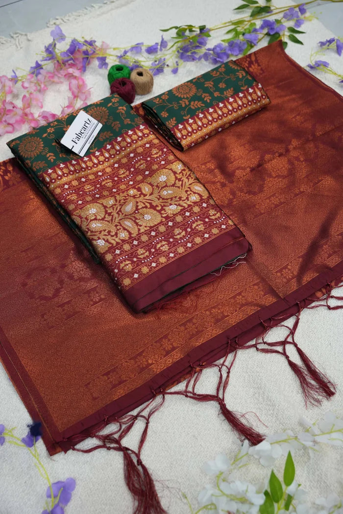 దక్షిణ భారత పండుగ సాంప్రదాయ హాఫ్ చీర (ఛవి)