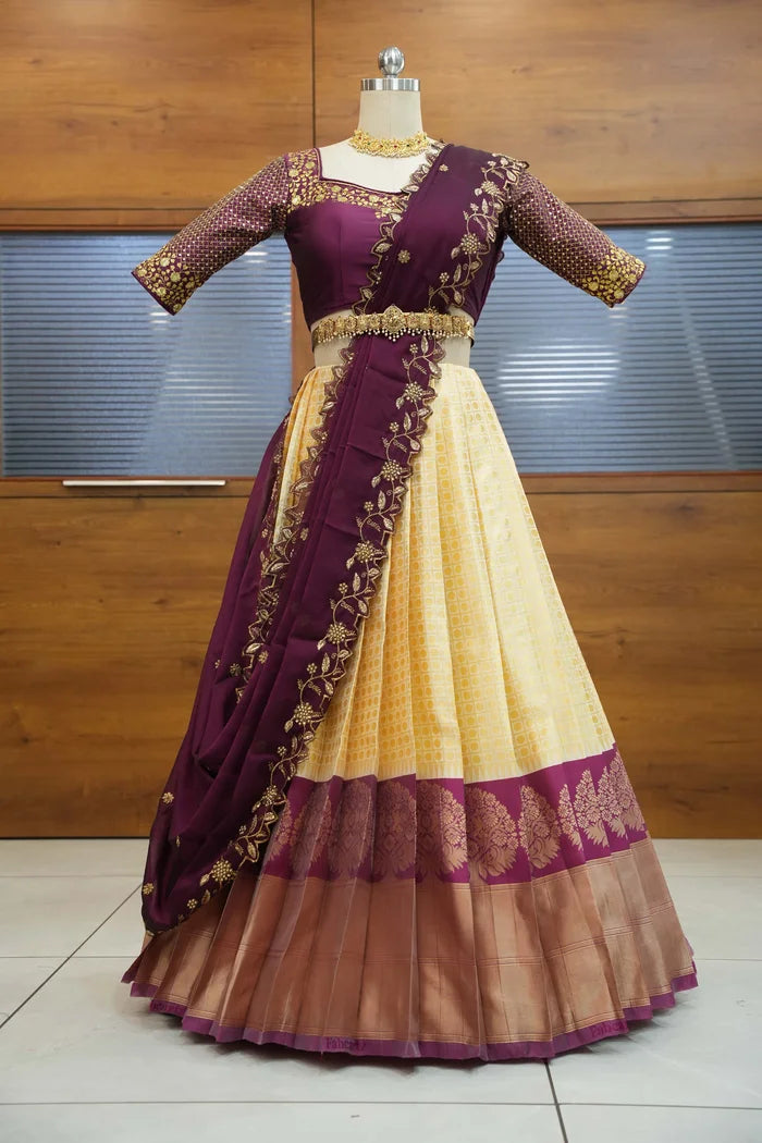 South Indian Festival Traditional Half Saree (KanchiRango)