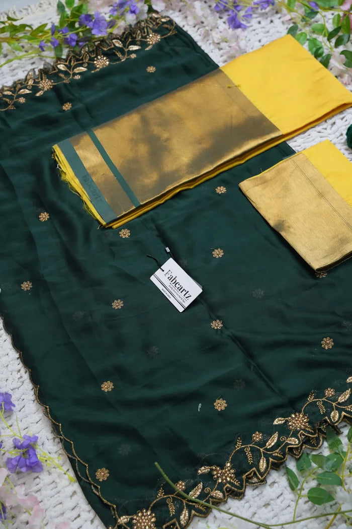 దక్షిణ భారత పండుగ సాంప్రదాయ హాఫ్ చీర (ఛవి)