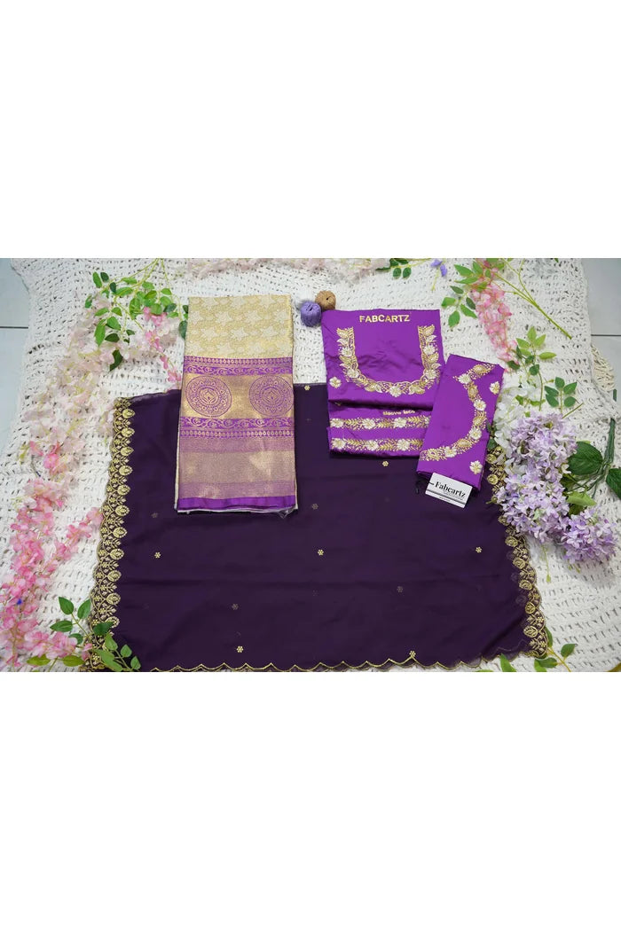 StarWars Women's Woven Design zari work Half Saree with Embroidered Blouse and Dupatta
