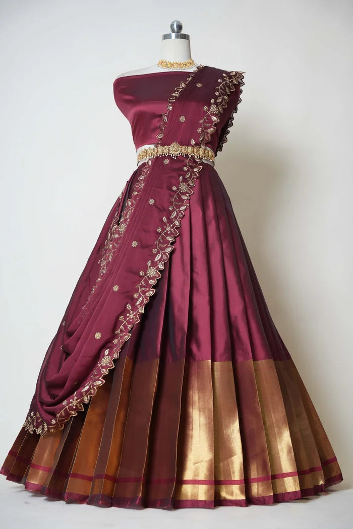 South Indian Festival Traditional Half Saree (Aghore)