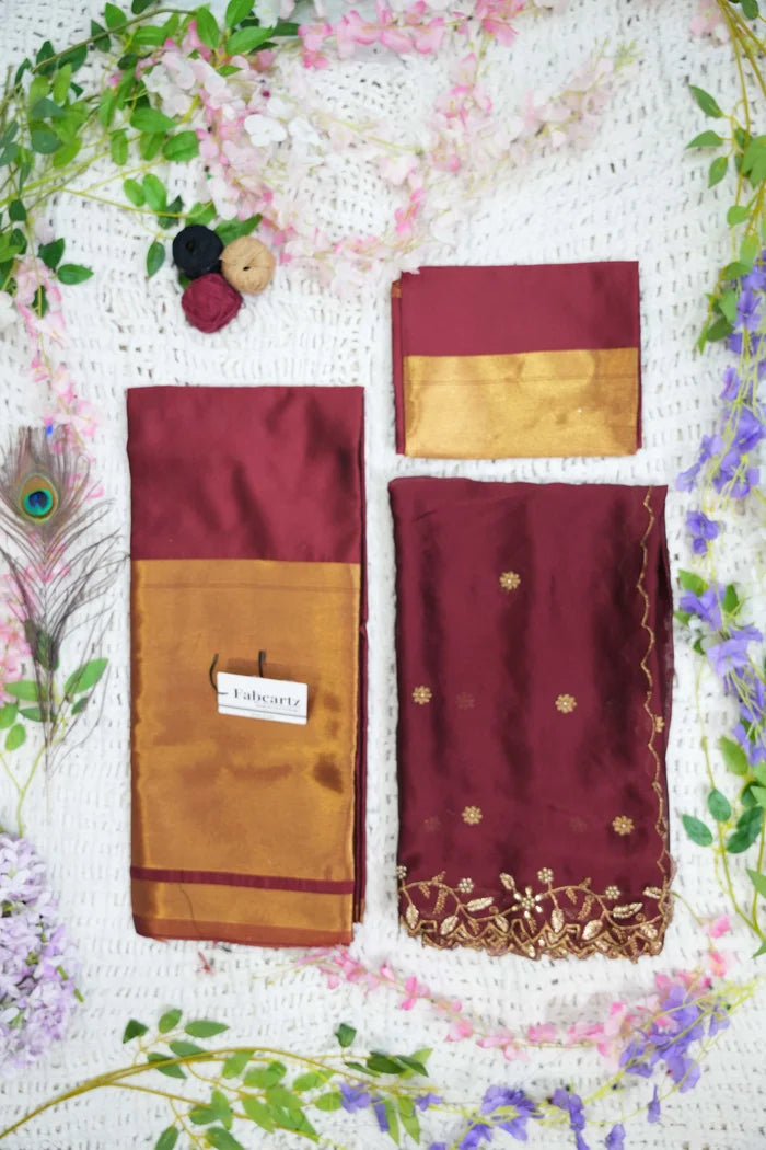 దక్షిణ భారత పండుగ సాంప్రదాయ హాఫ్ చీర (ఛవి)