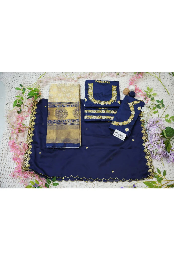 StarWars Women's Woven Design zari work Half Saree with Embroidered Blouse and Dupatta