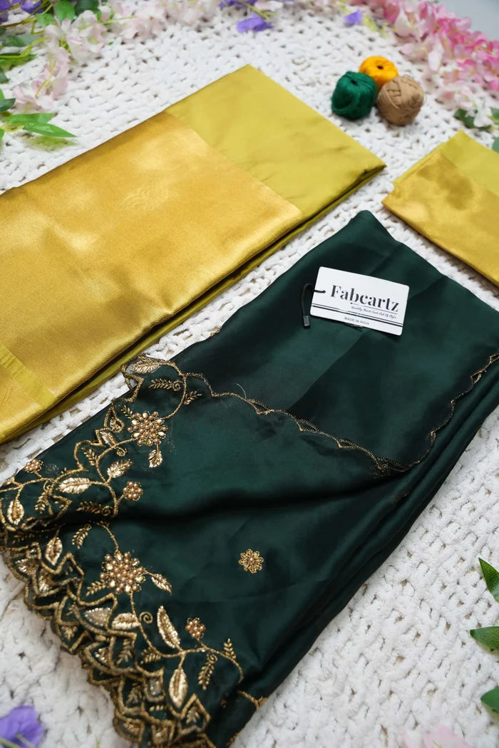 దక్షిణ భారత పండుగ సాంప్రదాయ హాఫ్ చీర (ఛవి)