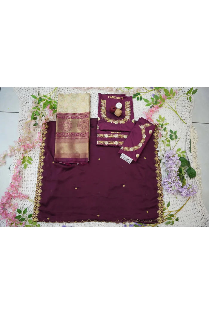 StarWars Women's Woven Design zari work Half Saree with Embroidered Blouse and Dupatta