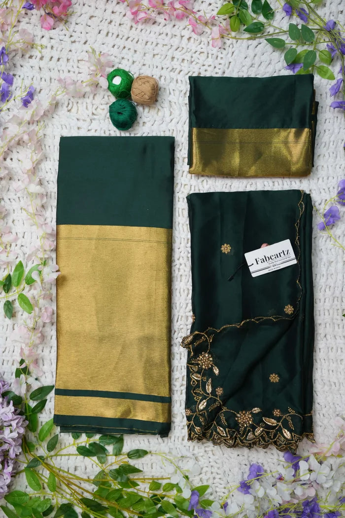 దక్షిణ భారత పండుగ సాంప్రదాయ హాఫ్ చీర (ఛవి)