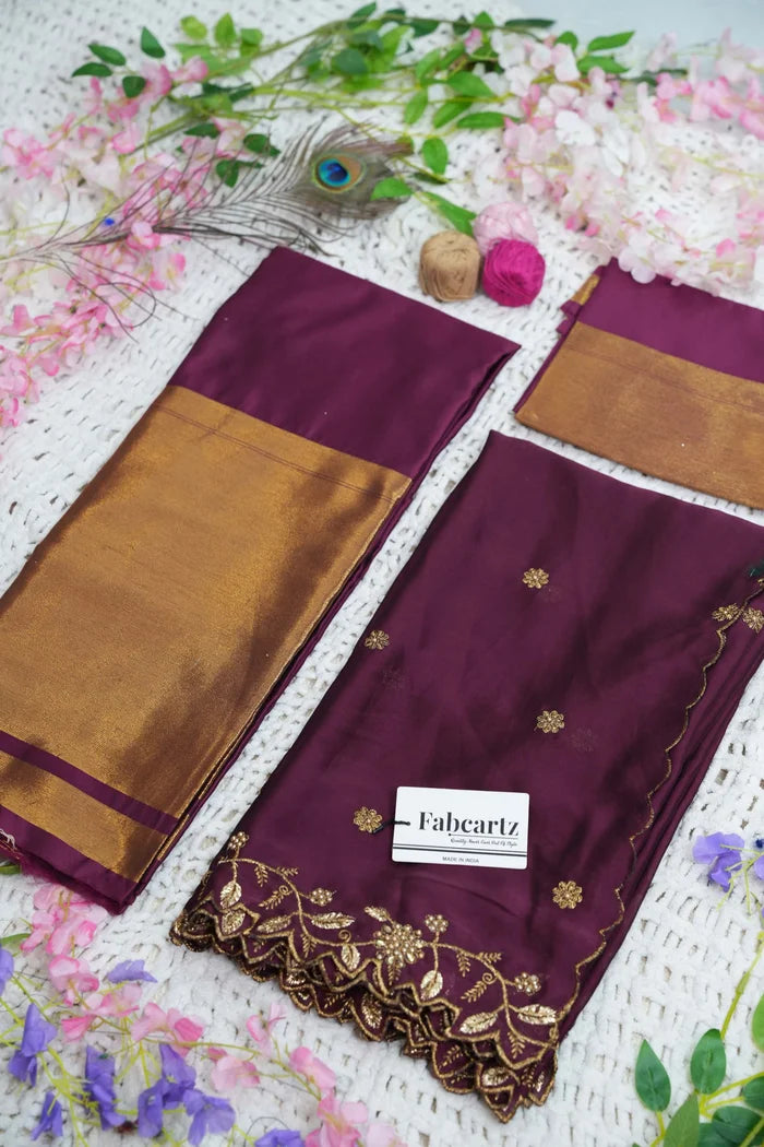 దక్షిణ భారత పండుగ సాంప్రదాయ హాఫ్ చీర (ఛవి)