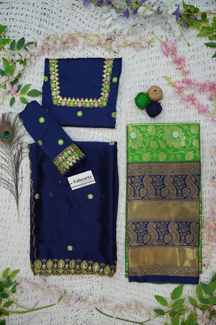 దక్షిణ భారత పండుగ సాంప్రదాయ హాఫ్ చీర (ఛవి)