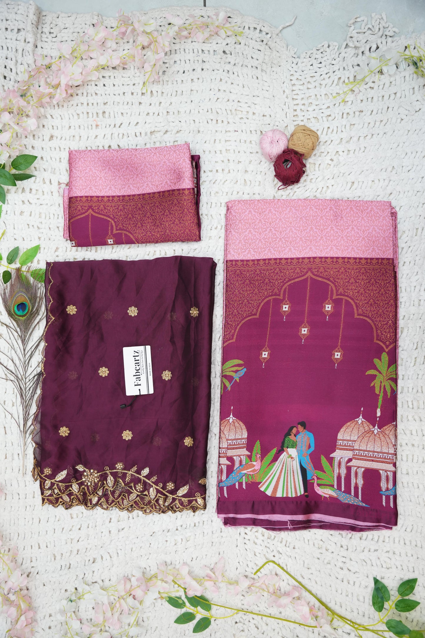 దక్షిణ భారత పండుగ సాంప్రదాయ హాఫ్ చీర (ఛవి)