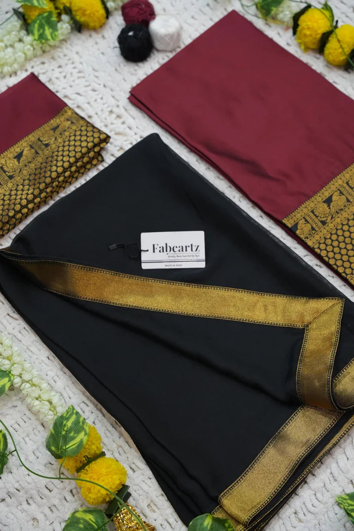 Mornika Women's Woven Design zari work Half Saree with Embroidered Blouse and Dupatta
