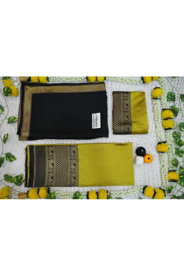 Mornika Women's Woven Design zari work Half Saree with Embroidered Blouse and Dupatta