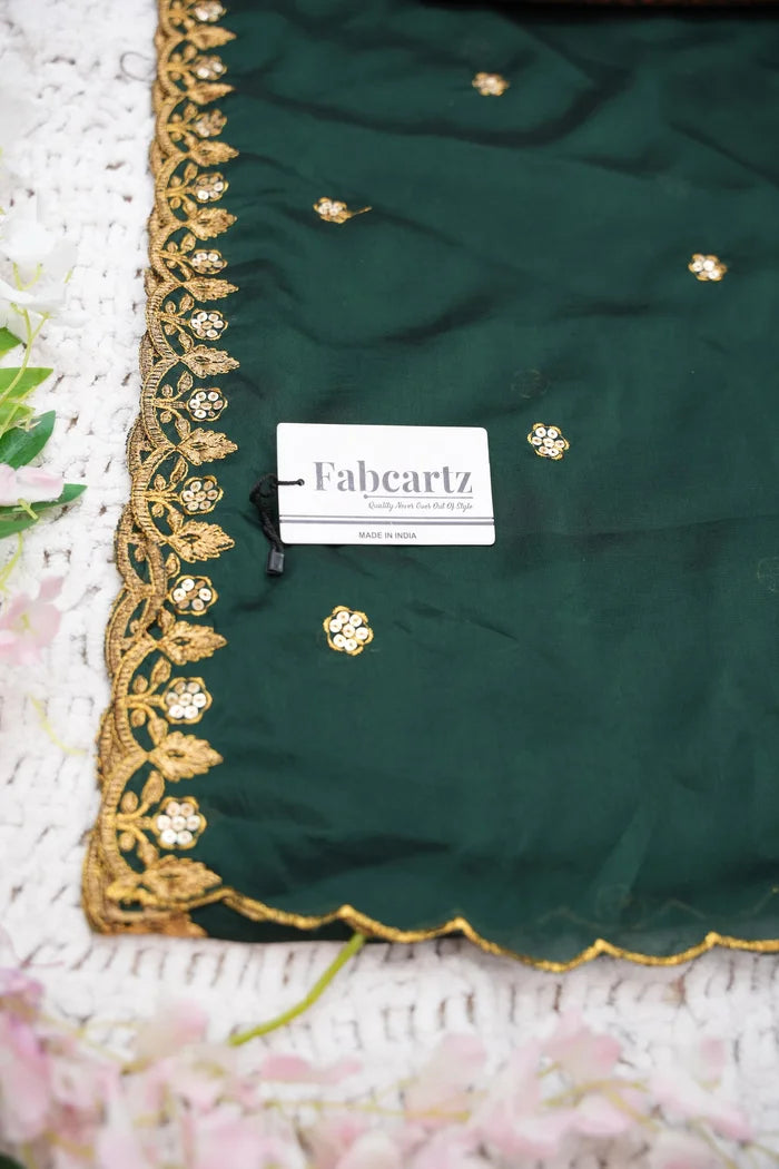 SudhaPattu Women's Woven Design zari work Half Saree with Embroidered Blouse and Dupatta