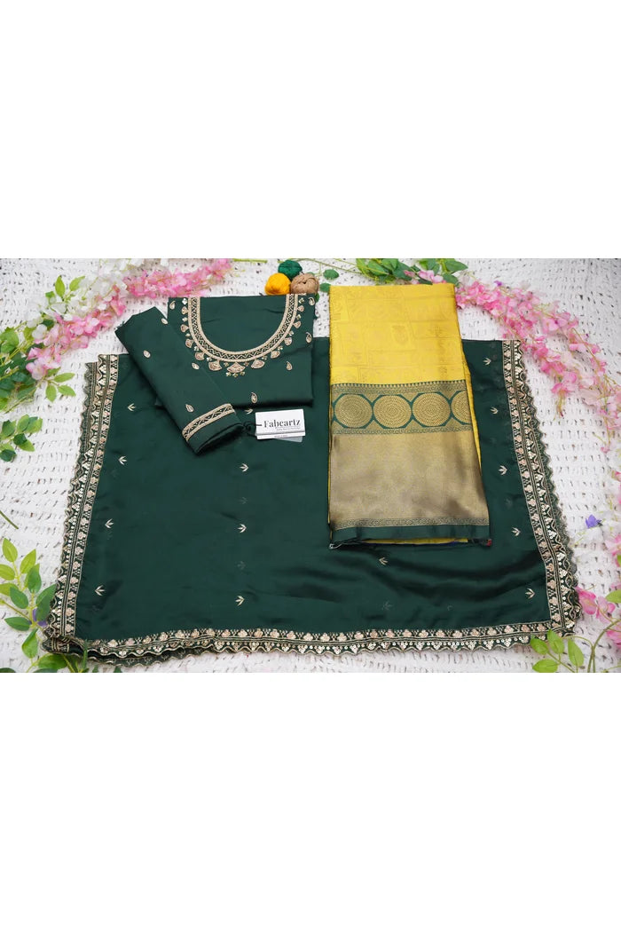 దక్షిణ భారత పండుగ సాంప్రదాయ హాఫ్ చీర (ఛవి)