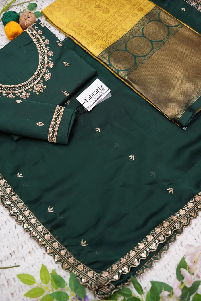 దక్షిణ భారత పండుగ సాంప్రదాయ హాఫ్ చీర (ఛవి)