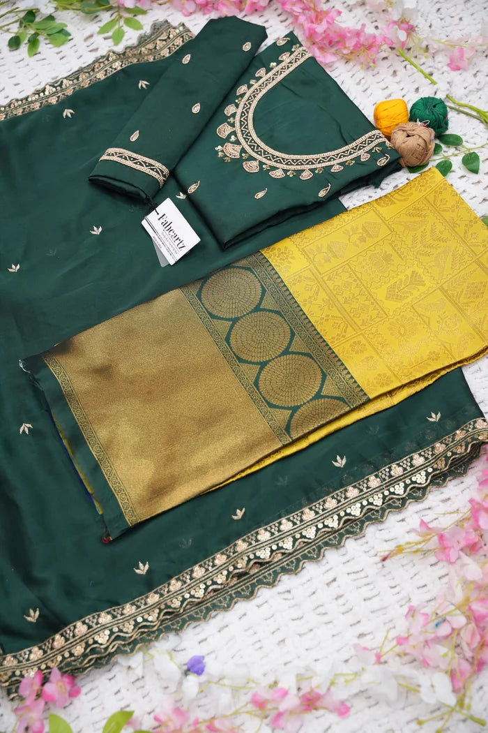 దక్షిణ భారత పండుగ సాంప్రదాయ హాఫ్ చీర (ఛవి)