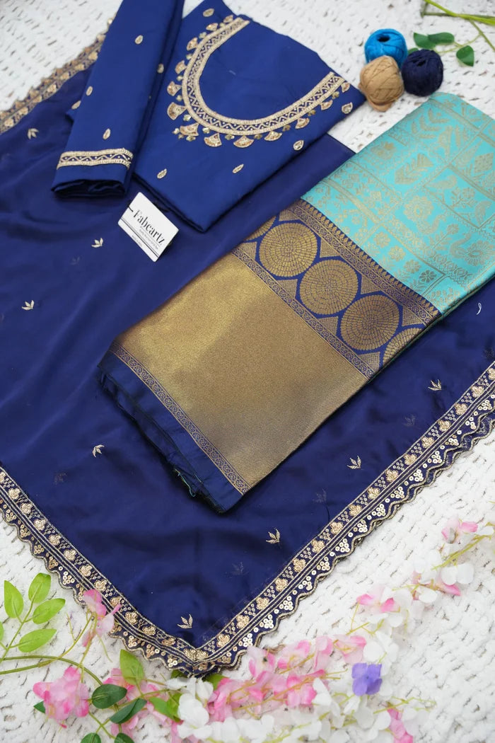 దక్షిణ భారత పండుగ సాంప్రదాయ హాఫ్ చీర (ఛవి)