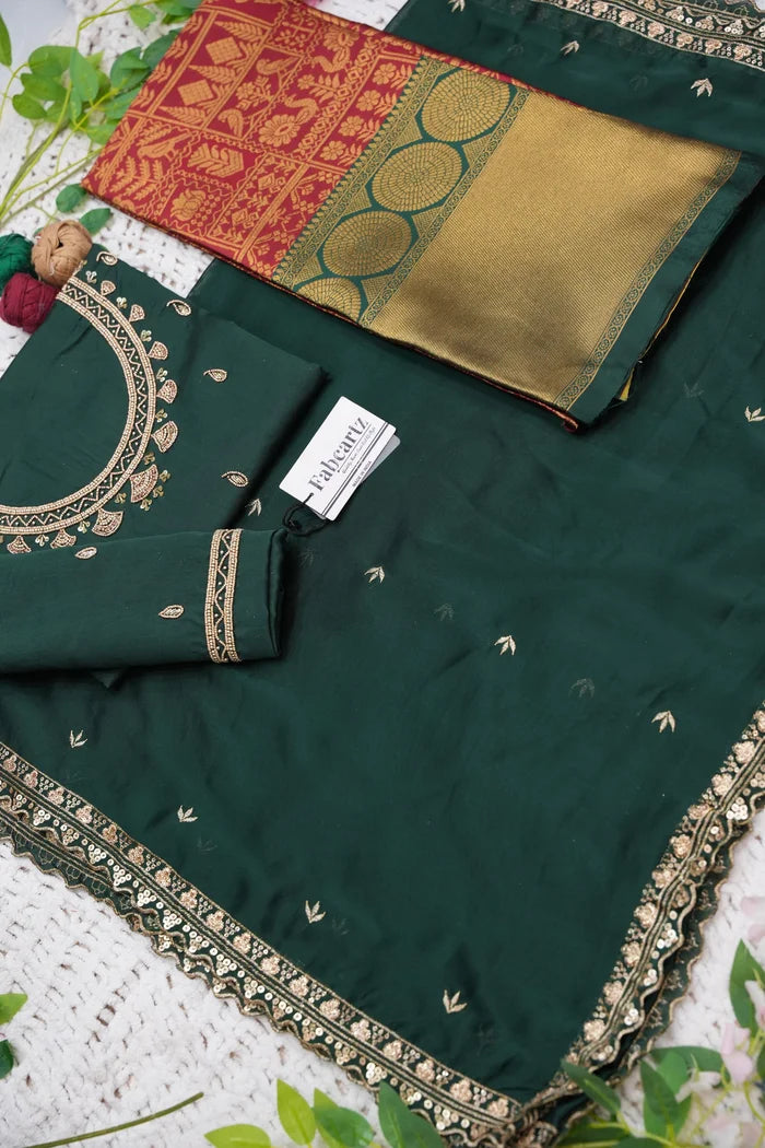 దక్షిణ భారత పండుగ సాంప్రదాయ హాఫ్ చీర (ఛవి)