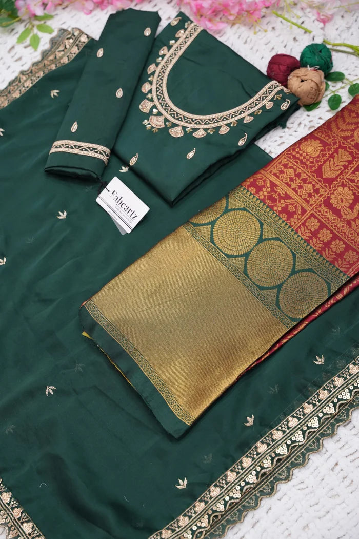 దక్షిణ భారత పండుగ సాంప్రదాయ హాఫ్ చీర (ఛవి)