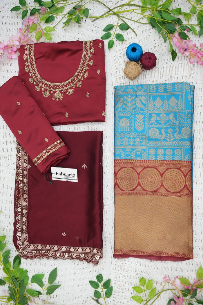 దక్షిణ భారత పండుగ సాంప్రదాయ హాఫ్ చీర (ఛవి)