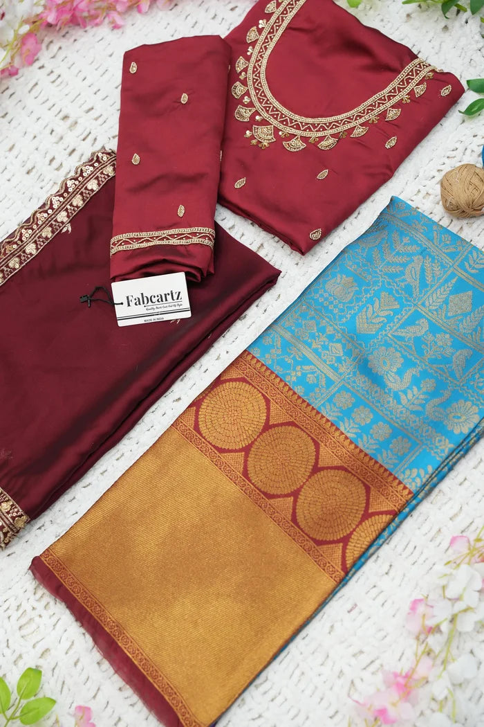 దక్షిణ భారత పండుగ సాంప్రదాయ హాఫ్ చీర (ఛవి)