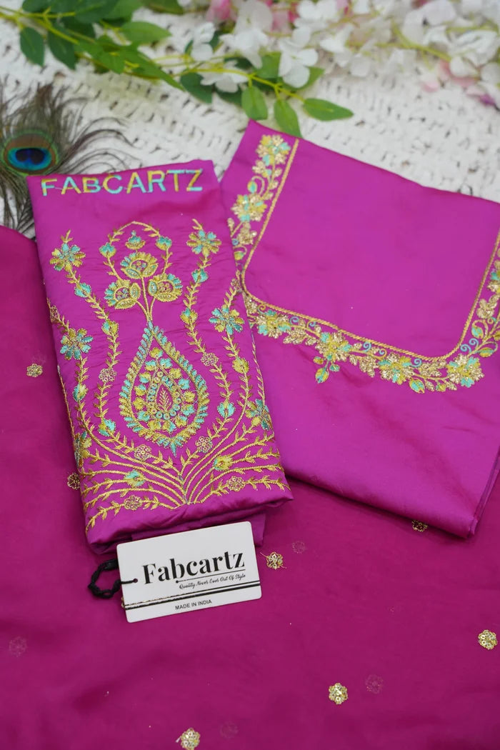 BittuPattu Women's Woven Design zari work Half Saree with Embroidered Blouse and Dupatta