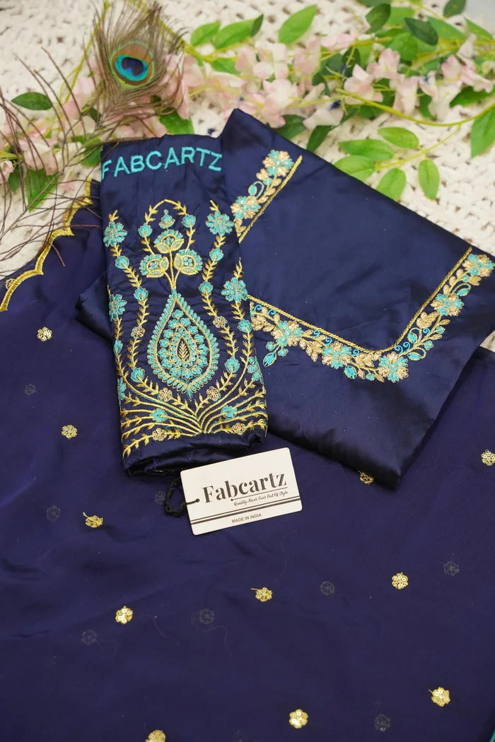 BittuPattu Women's Woven Design zari work Half Saree with Embroidered Blouse and Dupatta