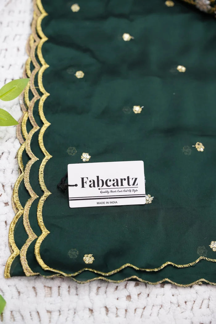 BittuPattu Women's Woven Design zari work Half Saree with Embroidered Blouse and Dupatta