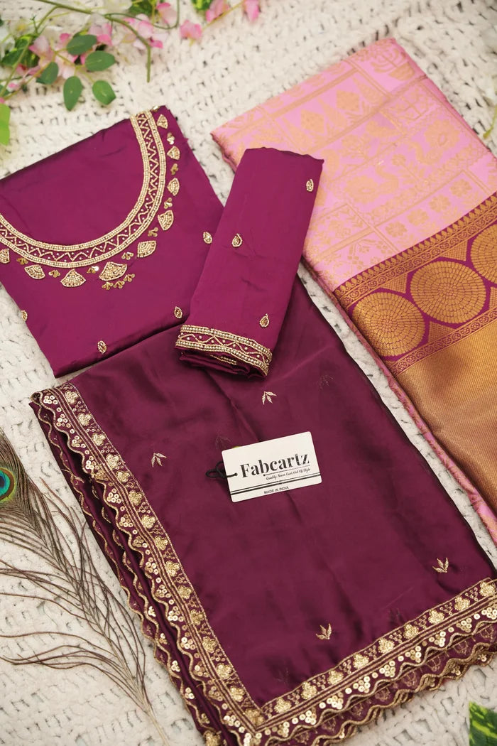 దక్షిణ భారత పండుగ సాంప్రదాయ హాఫ్ చీర (ఛవి)