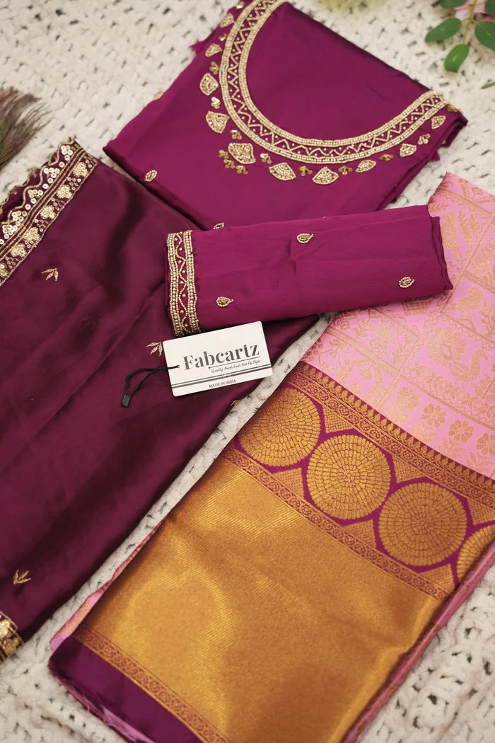 దక్షిణ భారత పండుగ సాంప్రదాయ హాఫ్ చీర (ఛవి)