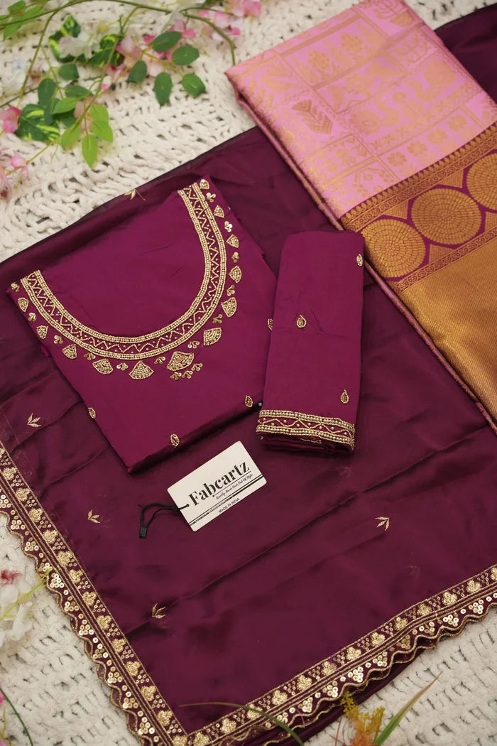 దక్షిణ భారత పండుగ సాంప్రదాయ హాఫ్ చీర (ఛవి)