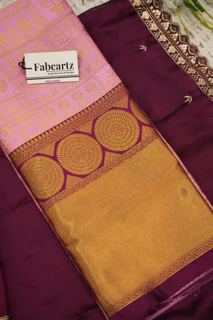 దక్షిణ భారత పండుగ సాంప్రదాయ హాఫ్ చీర (ఛవి)