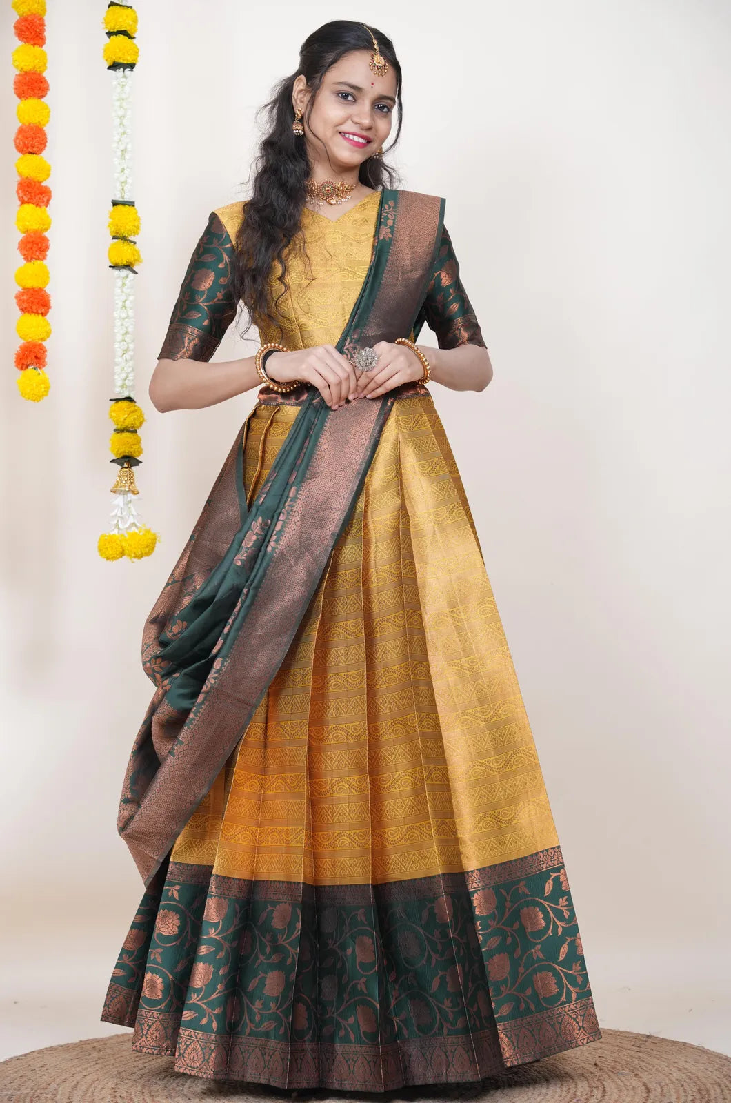Mythili South Indian Festival Traditional Half Saree