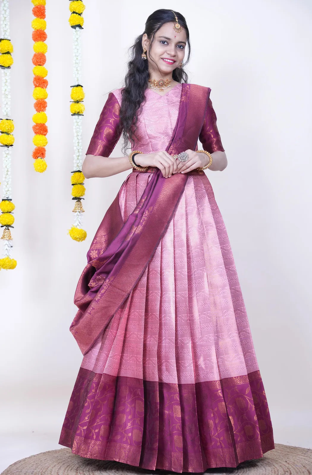 Mythili South Indian Festival Traditional Half Saree