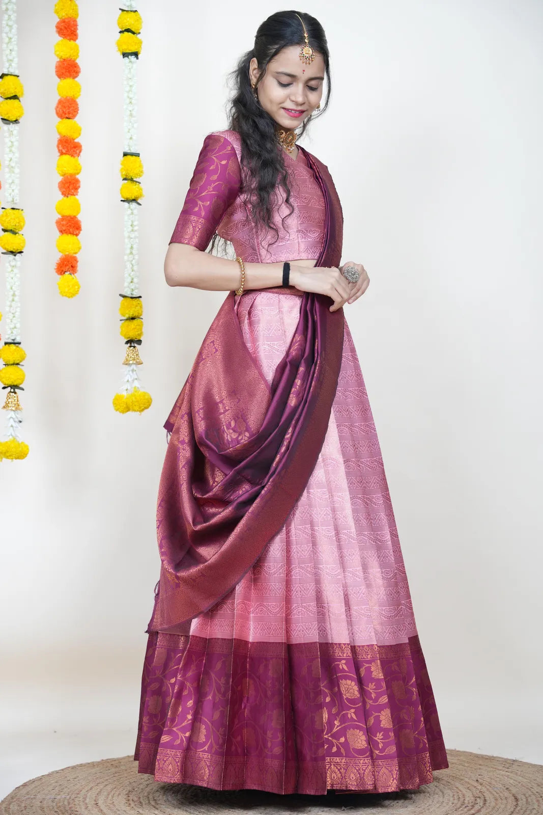 Mythili South Indian Festival Traditional Half Saree