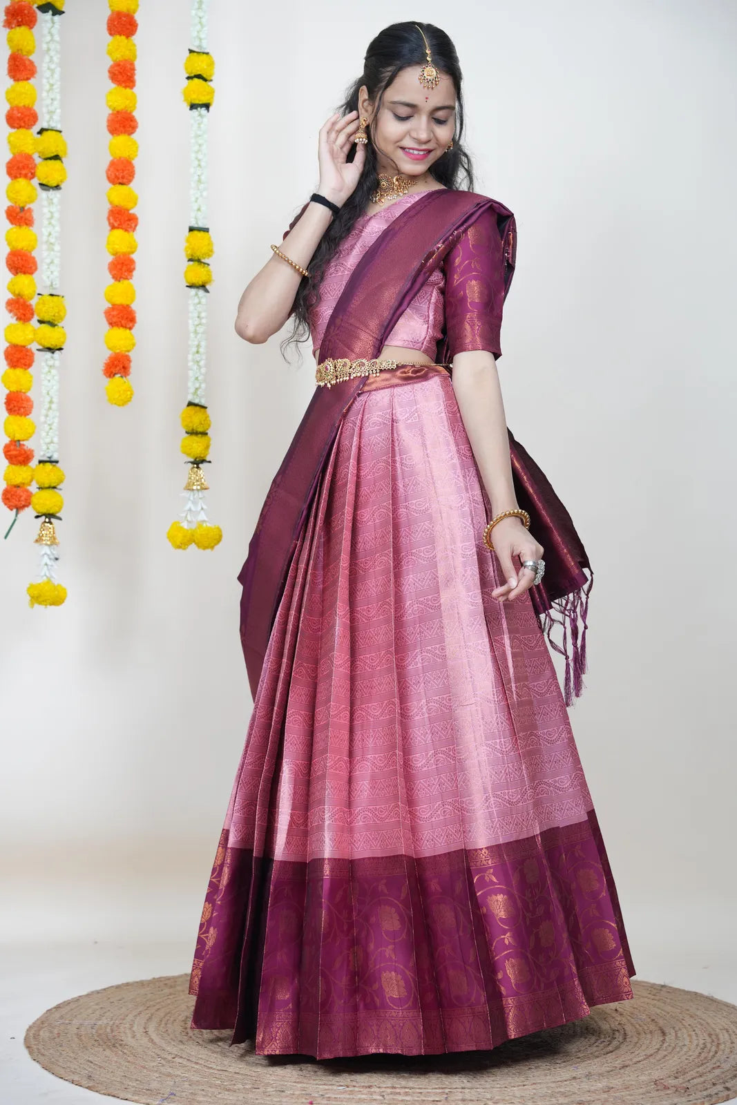 Mythili South Indian Festival Traditional Half Saree