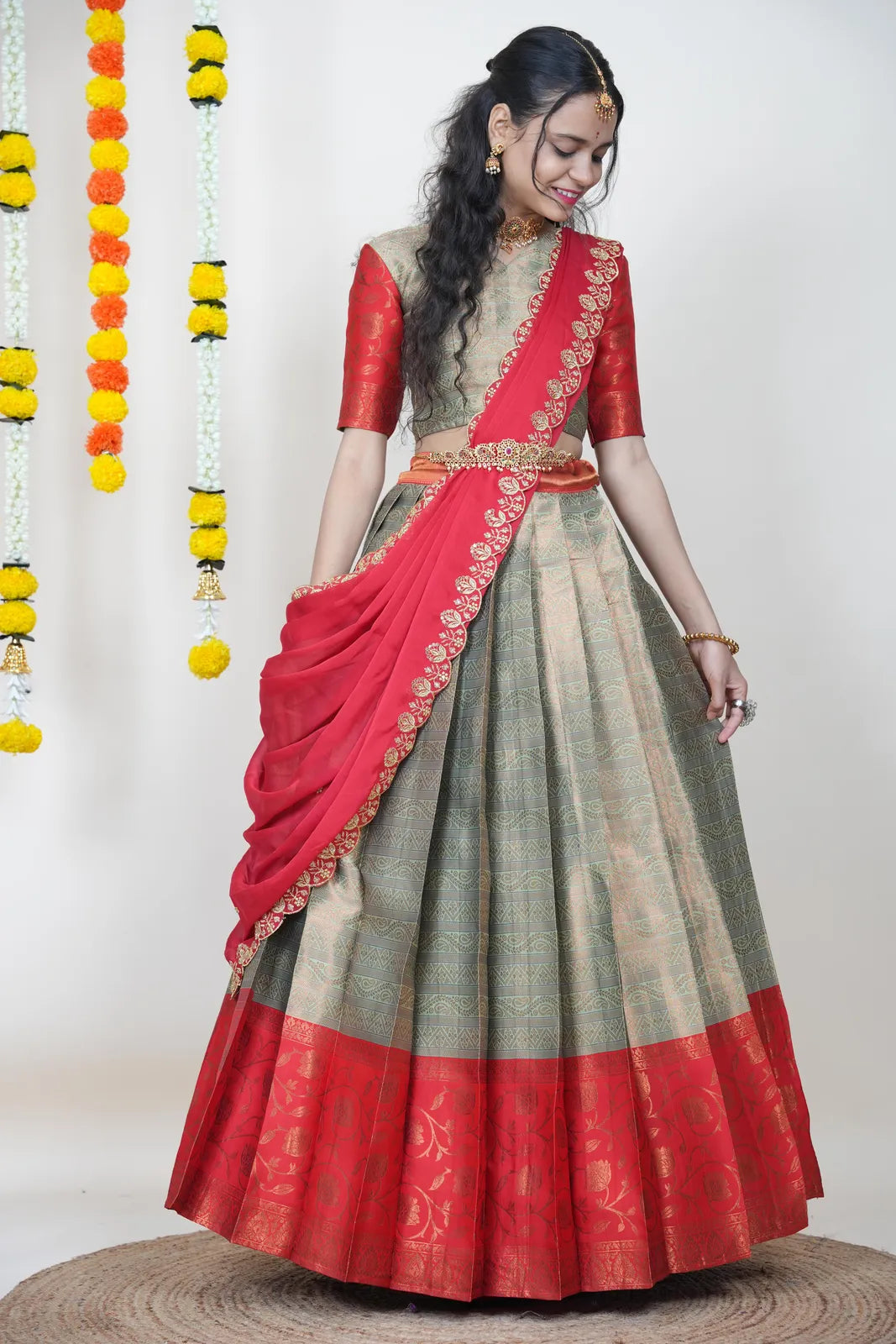 Mythili South Indian Festival Traditional Half Saree