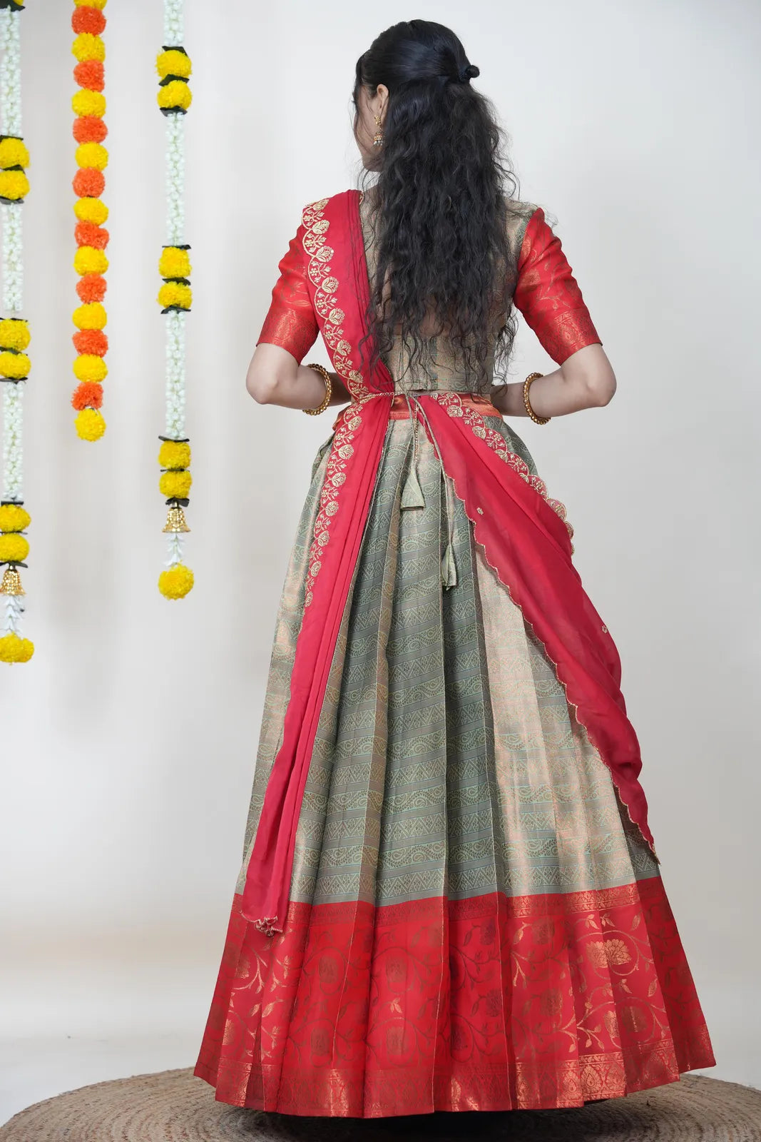 Mythili South Indian Festival Traditional Half Saree