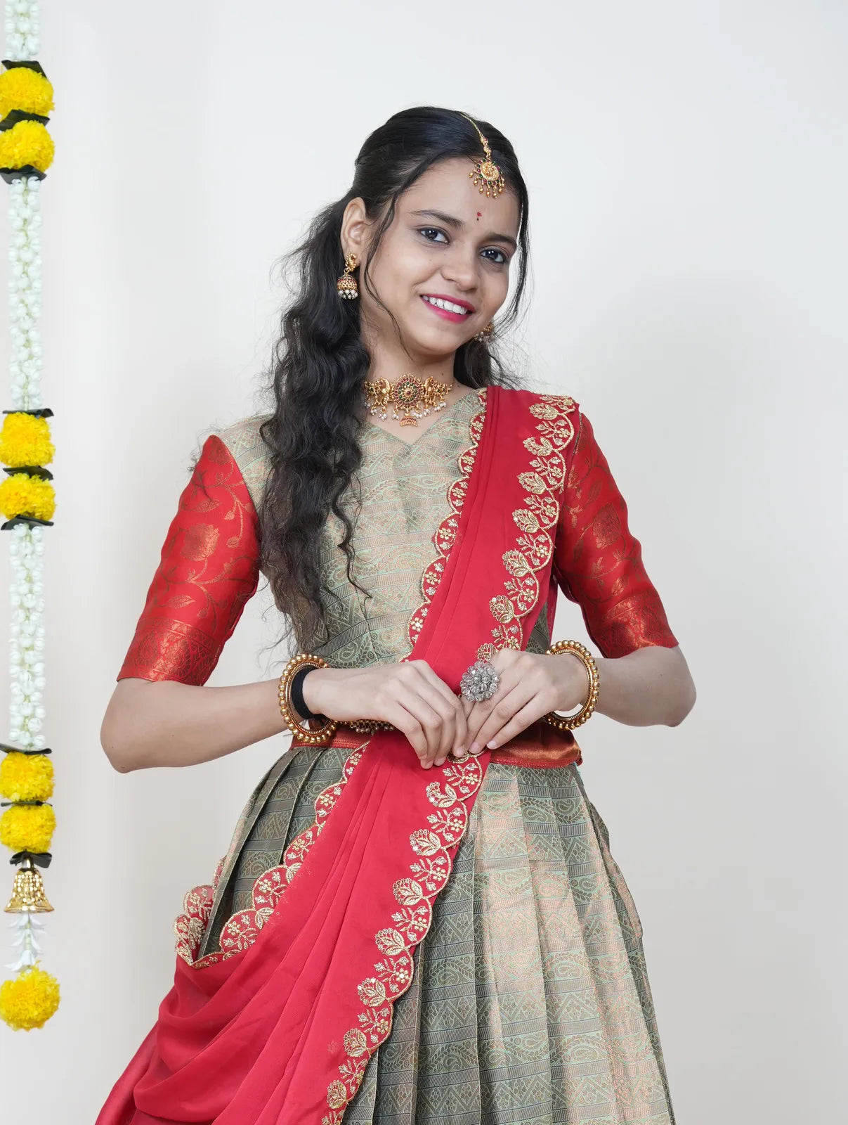 Mythili South Indian Festival Traditional Half Saree