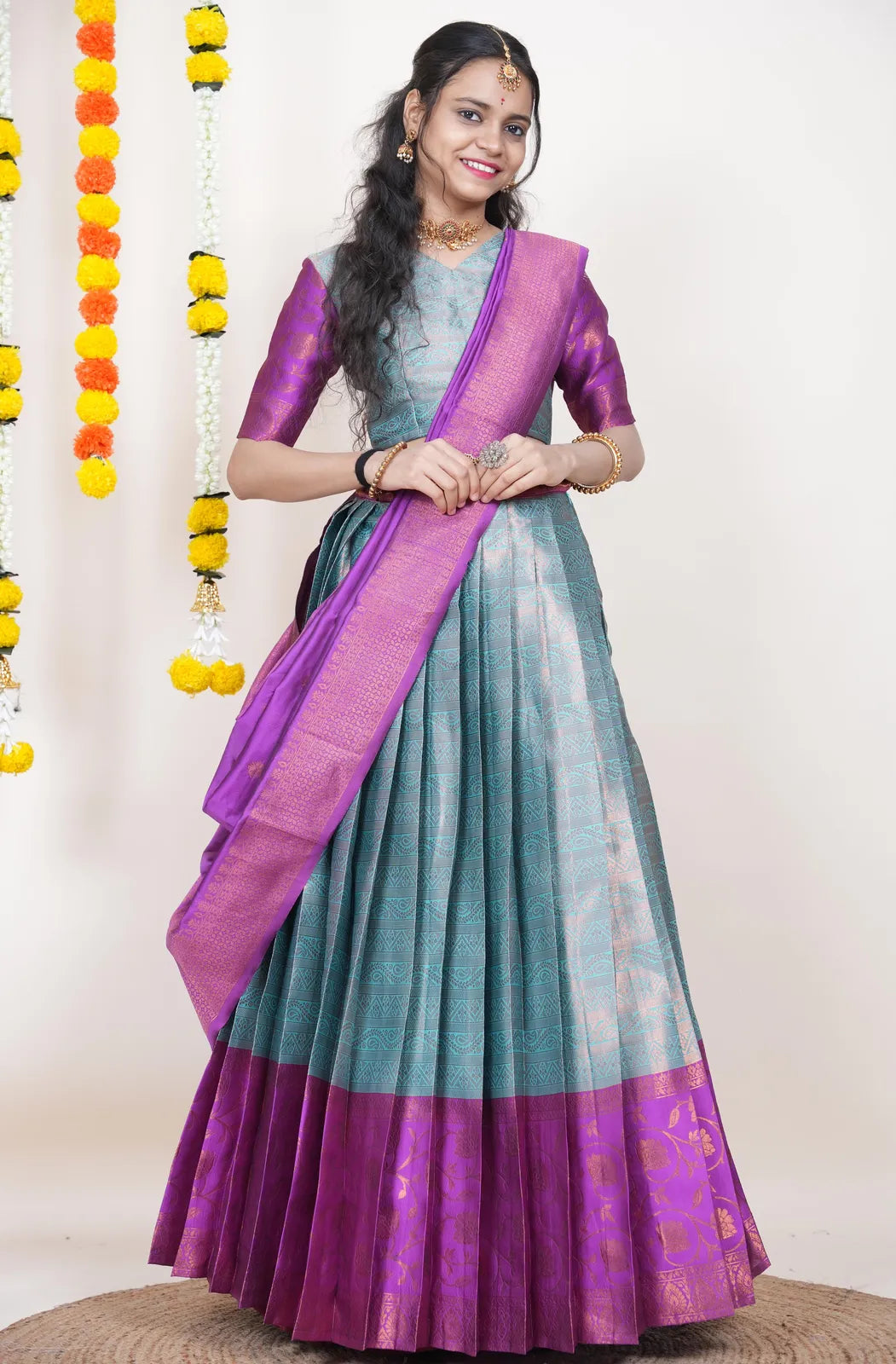 Mythili South Indian Festival Traditional Half Saree