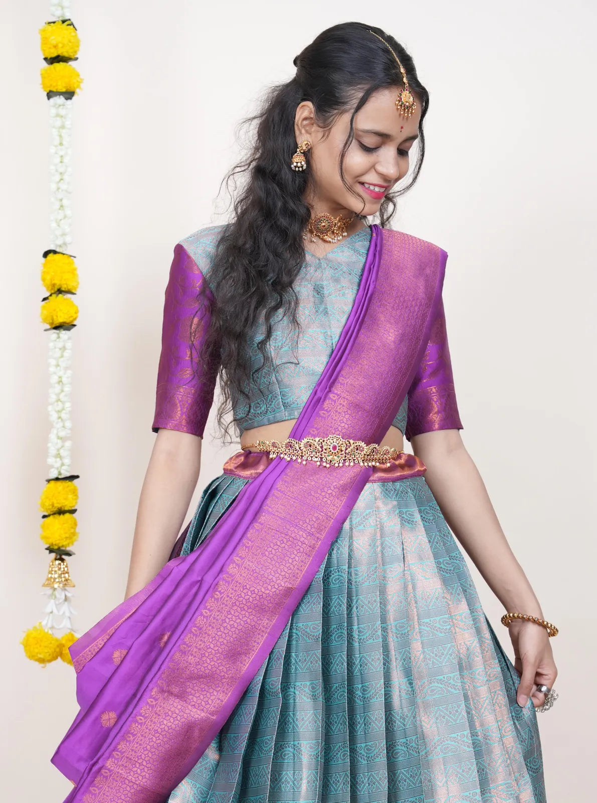 Mythili South Indian Festival Traditional Half Saree