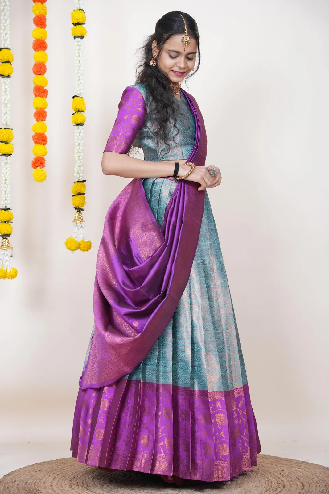 Mythili South Indian Festival Traditional Half Saree