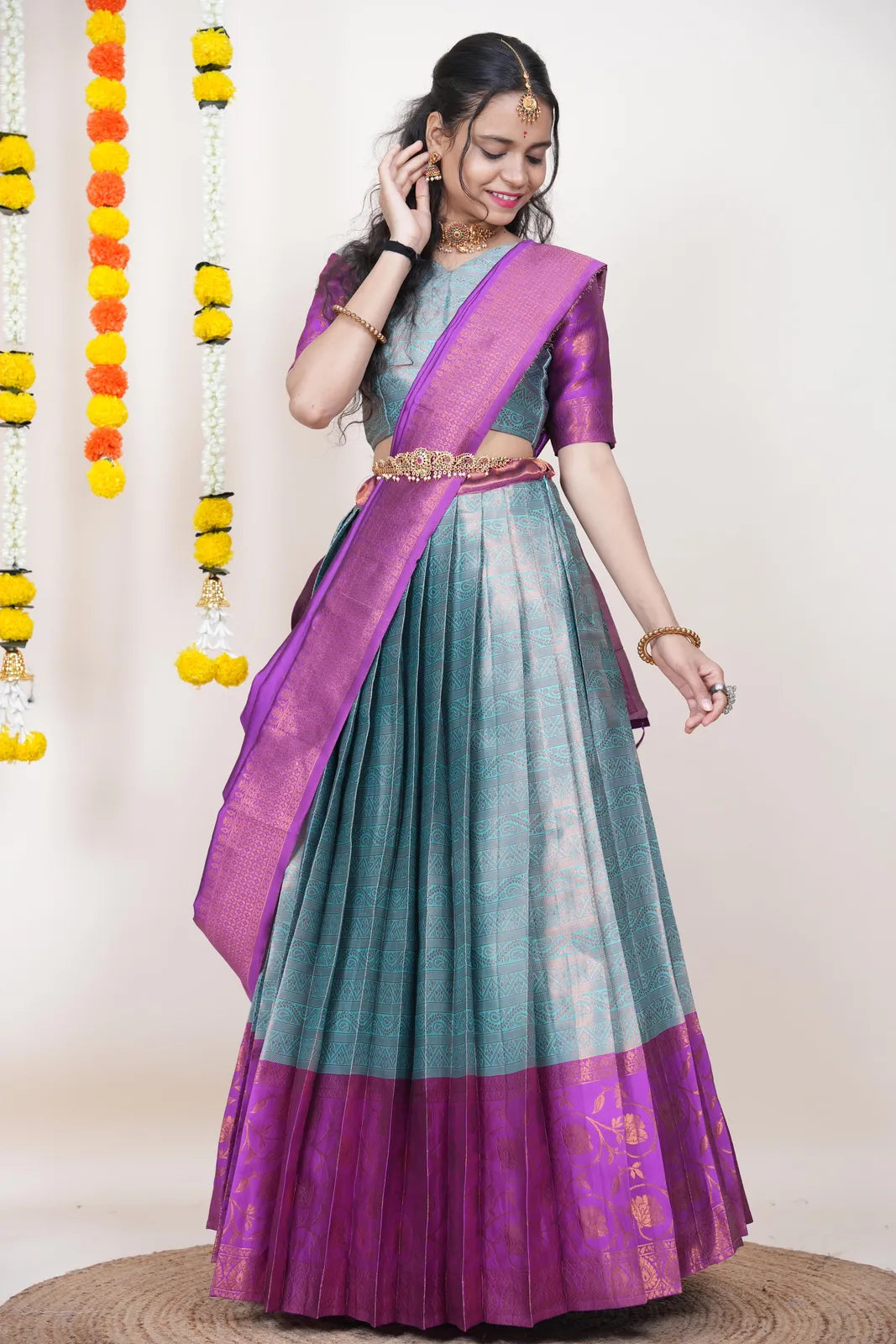 Mythili South Indian Festival Traditional Half Saree
