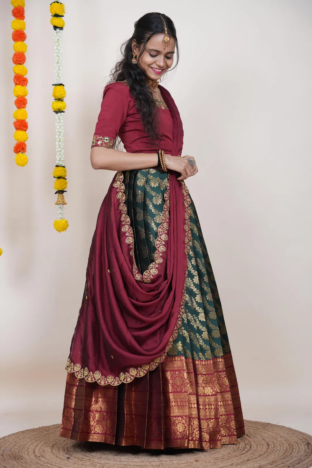 South Indian Festival Traditional Half Saree Rithvika