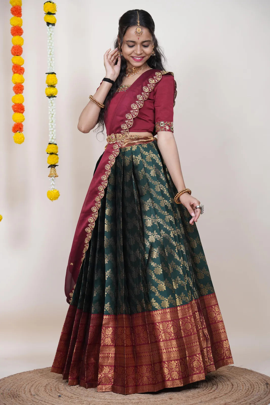 South Indian Festival Traditional Half Saree Rithvika