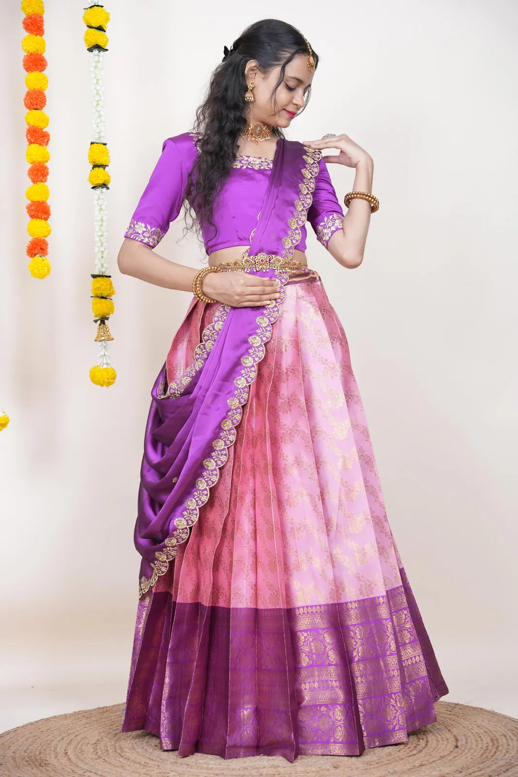 South Indian Festival Traditional Half Saree Rithvika